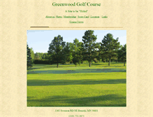 Tablet Screenshot of greenwoodgolfcourse.com